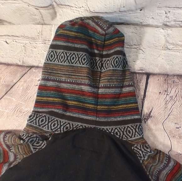 Beautiful Giant Aztec Southwest Print Hooded Shirt Small - Picture 4 of 9
